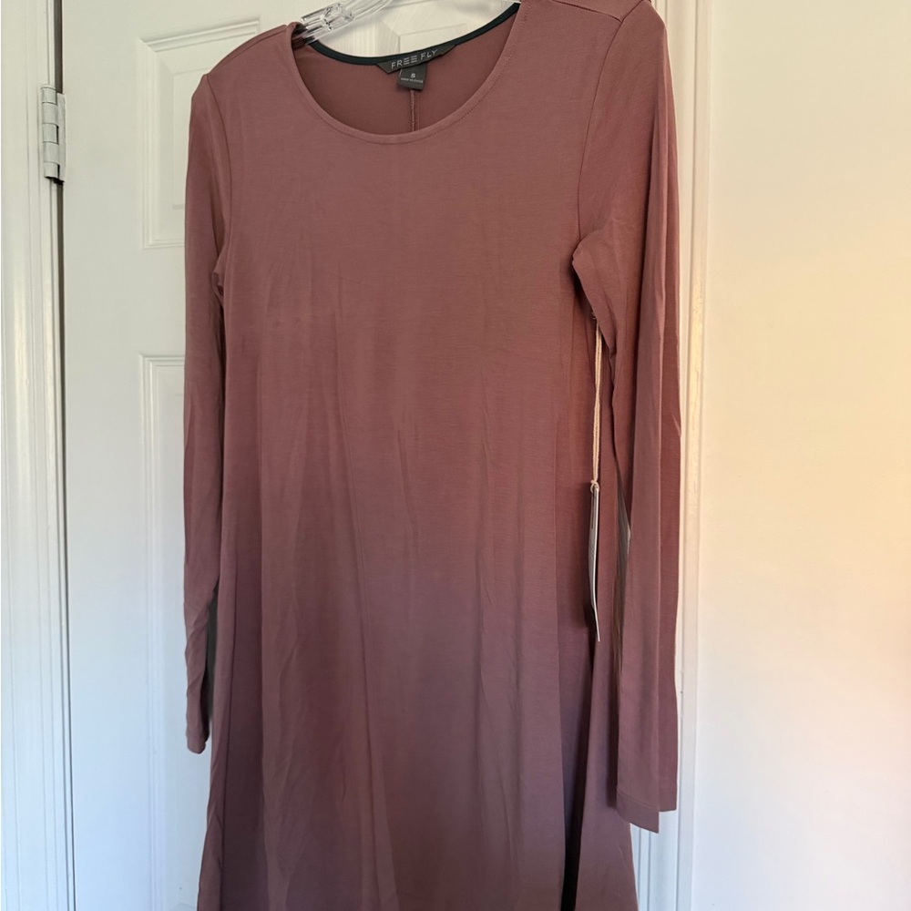 Free Fly Apparel Mauve Long Sleeve Coverup/dress